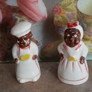 Vintage Collectible Chef Salt Pepper Shakers Japan